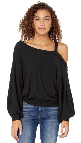 Free People Flaunt It Pullover Black