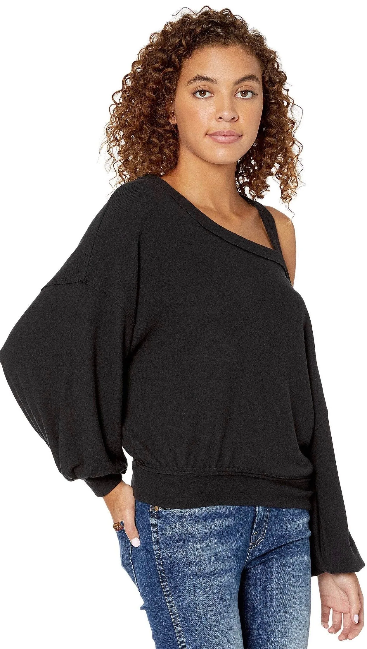 Free People Flaunt It Pullover Black
