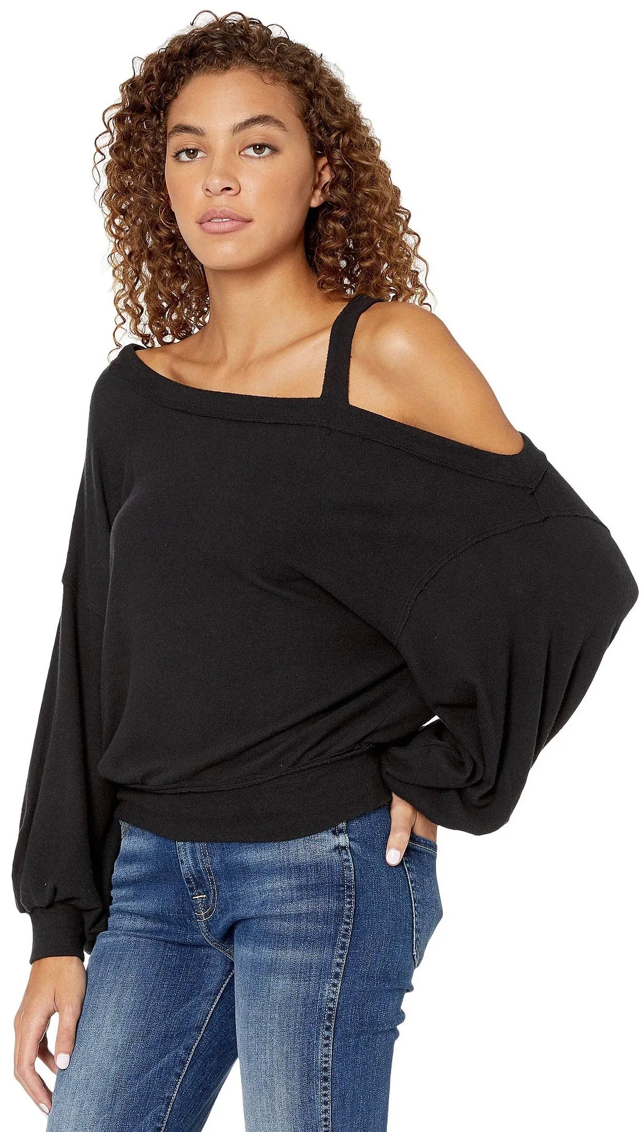 Free People Flaunt It Pullover Black