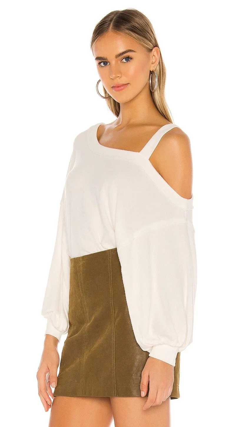 Free People Flaunt It Pullover Ivory
