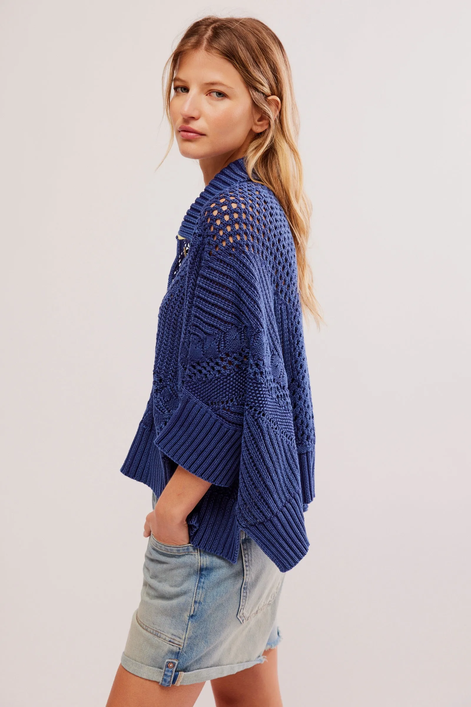 Free People To The Point Polo - MIDNIGHT RAIN