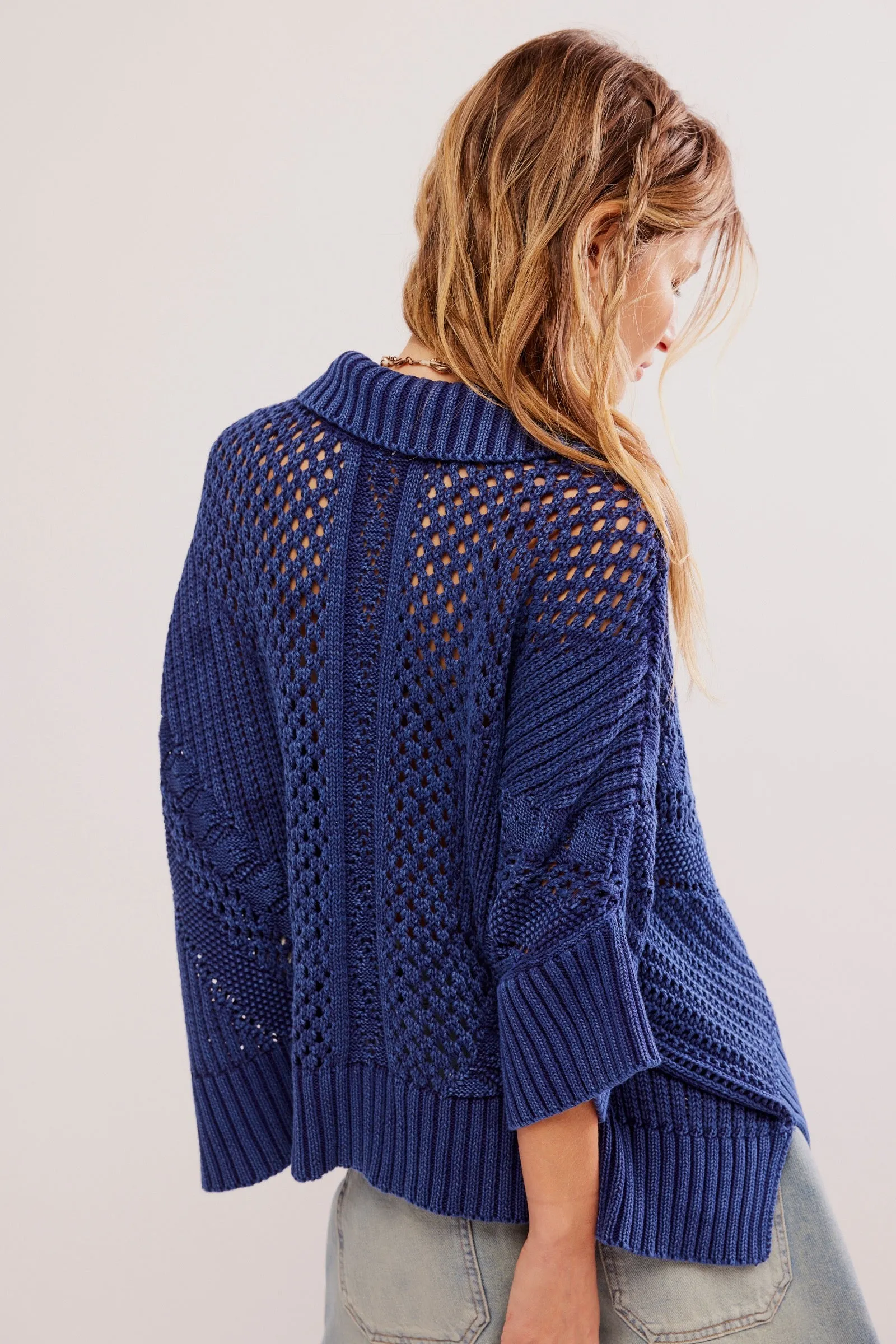 Free People To The Point Polo - MIDNIGHT RAIN