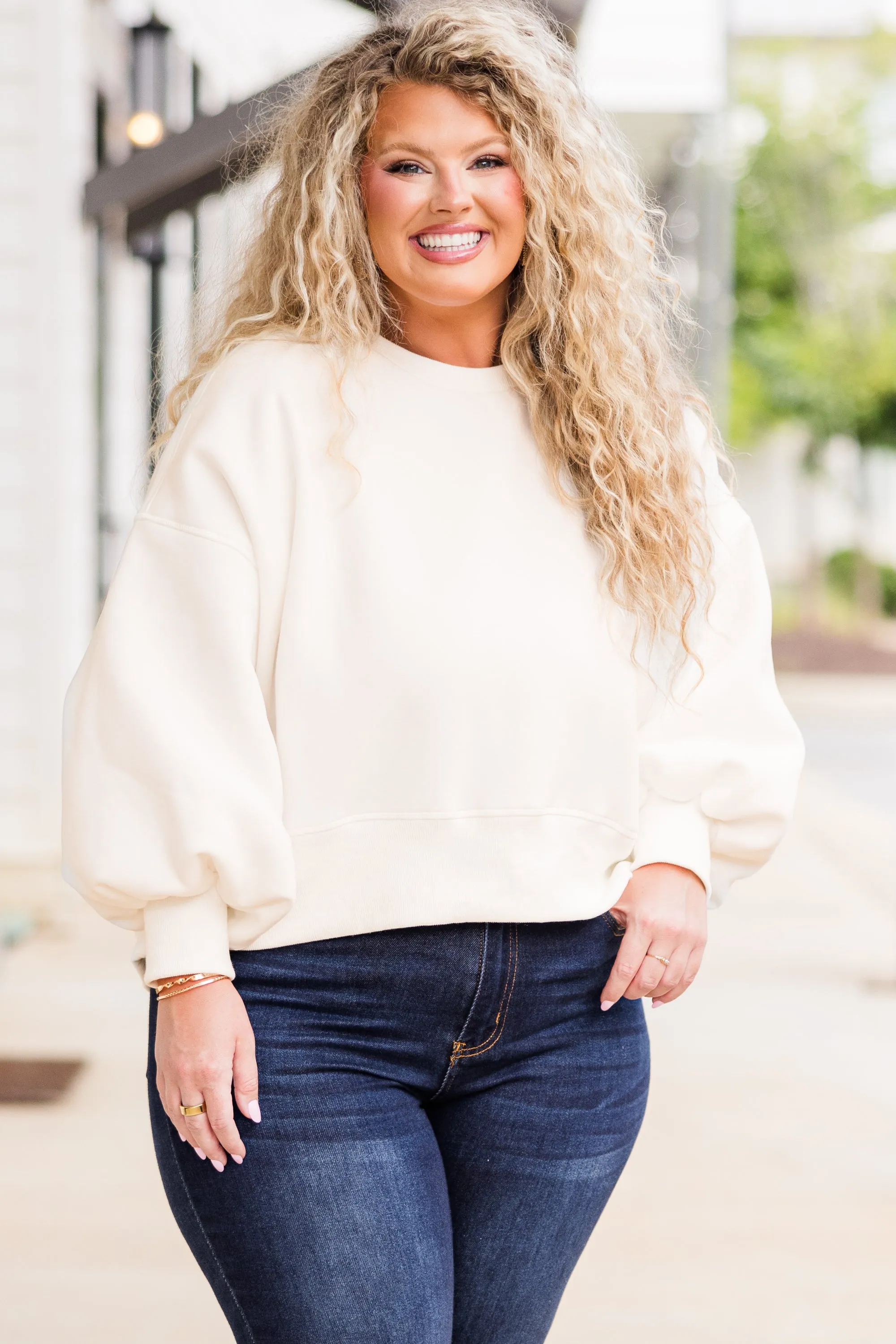 Freedom To Feel Pullover, Bone