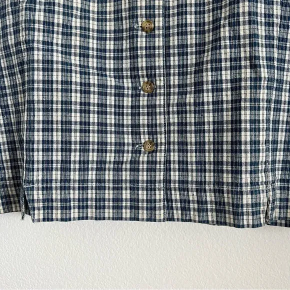 G.H Bass & Co. Vintage Plaid Cotton Button Front Vest
