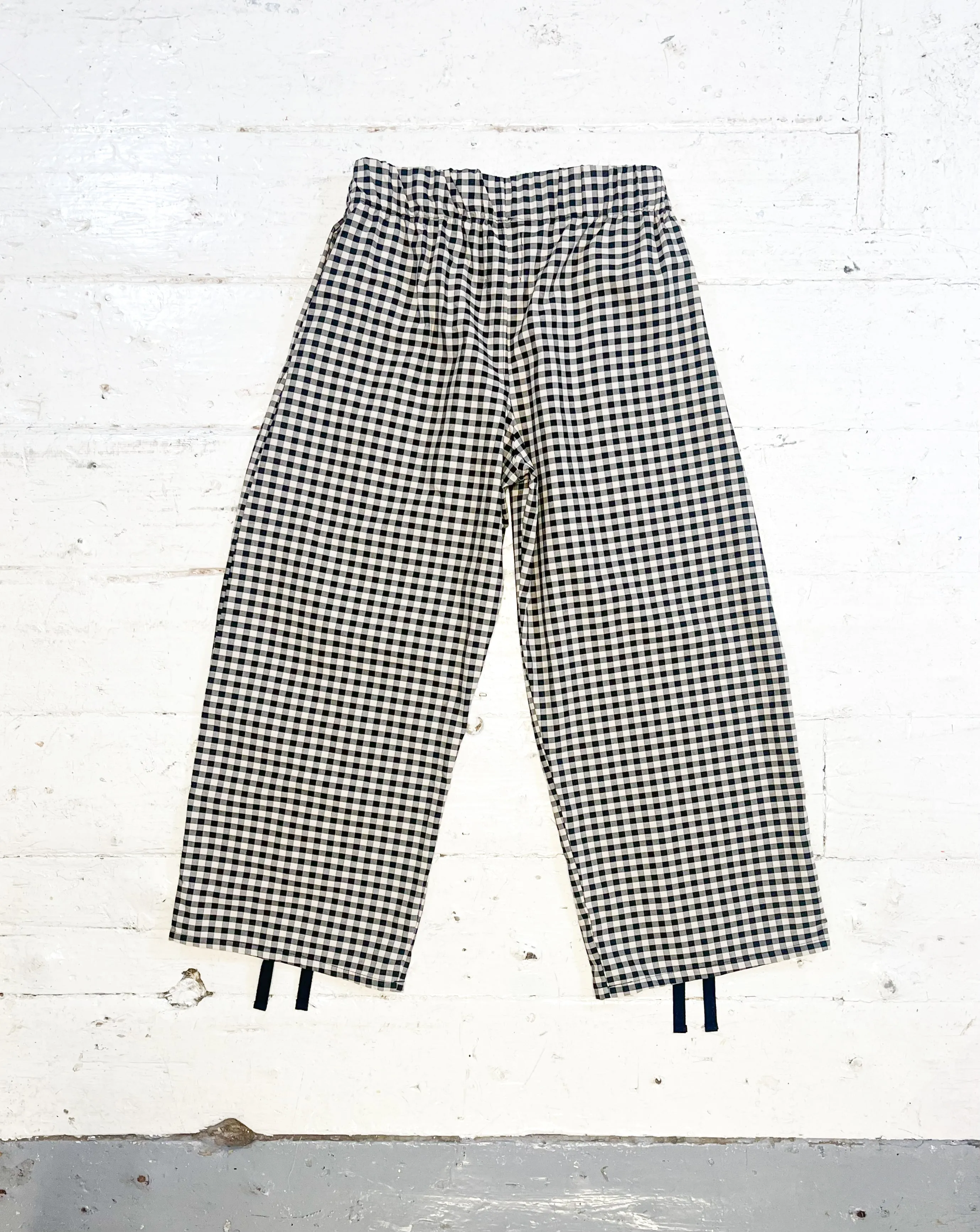 Gingham Kinchaku Pants