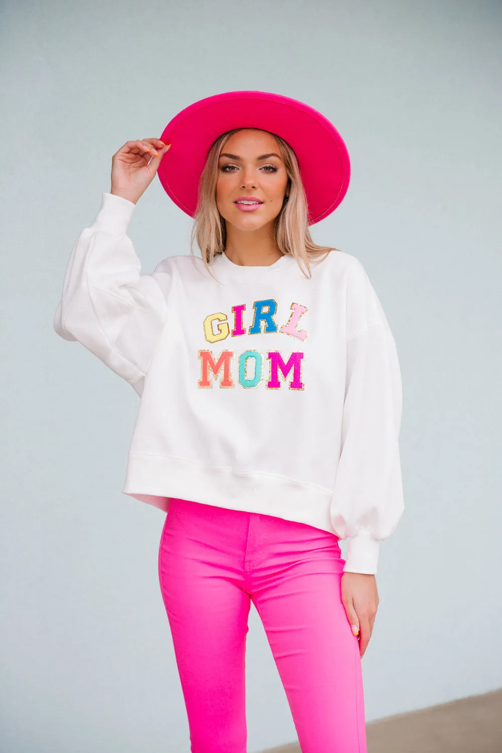 GIRL MOM IVORY PULLOVER