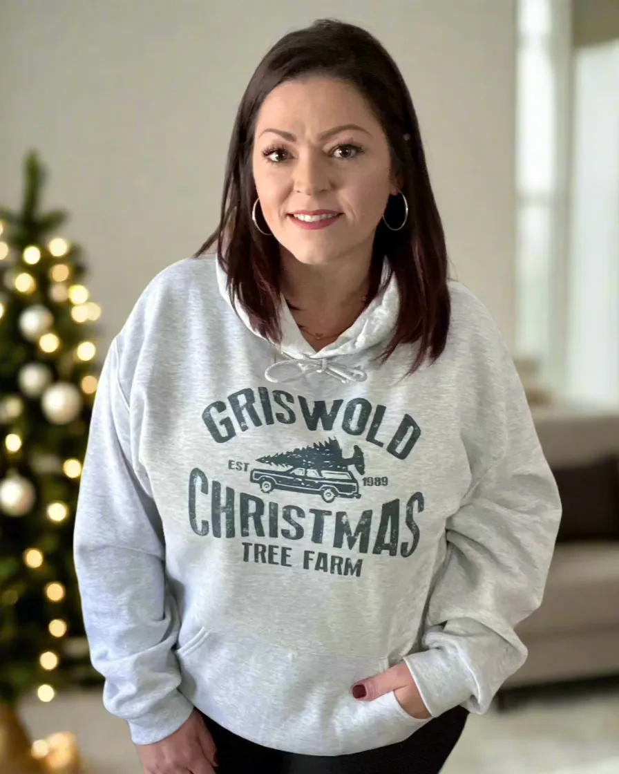 griswold christmas tree farm | hooded sweatshirt