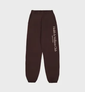 H&W Crest Sweatpant - Chocolate/Cream