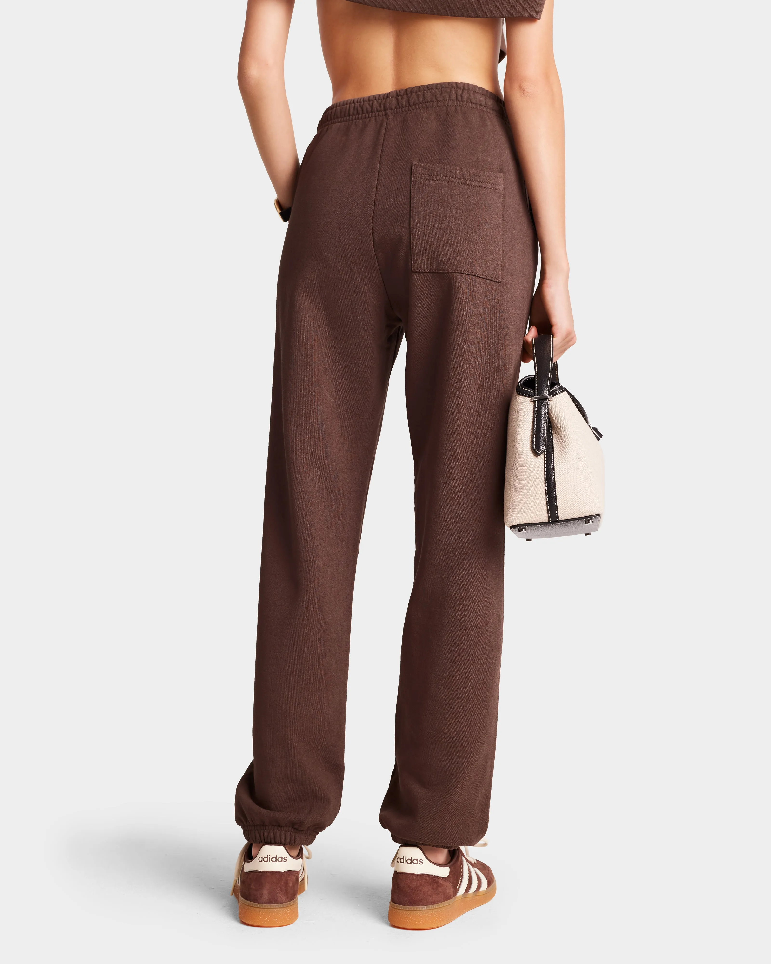 H&W Crest Sweatpant - Chocolate/Cream