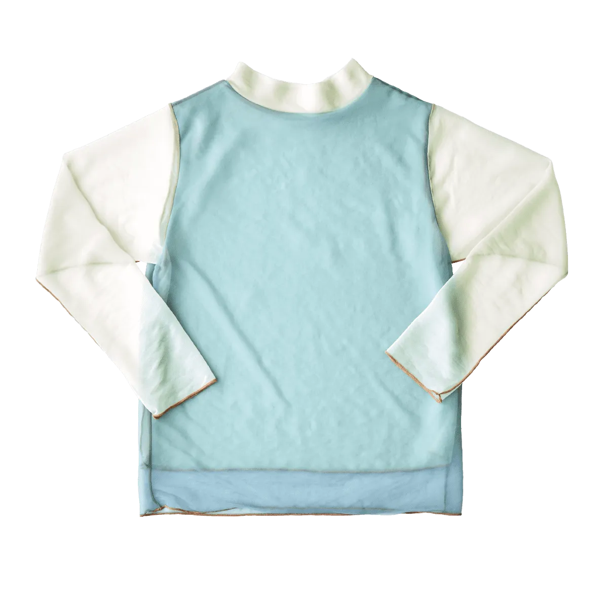 High Neck Pullover / Blue × Green