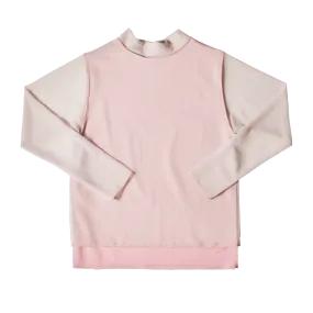 High Neck Pullover / Pink×Darkbeige