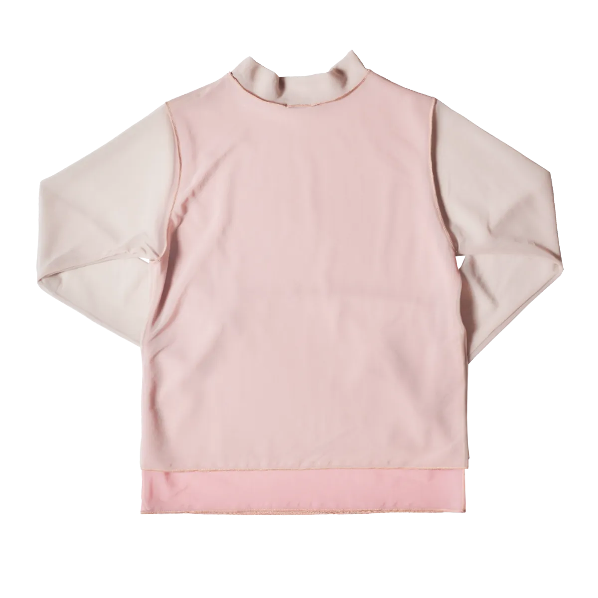 High Neck Pullover / Pink×Darkbeige