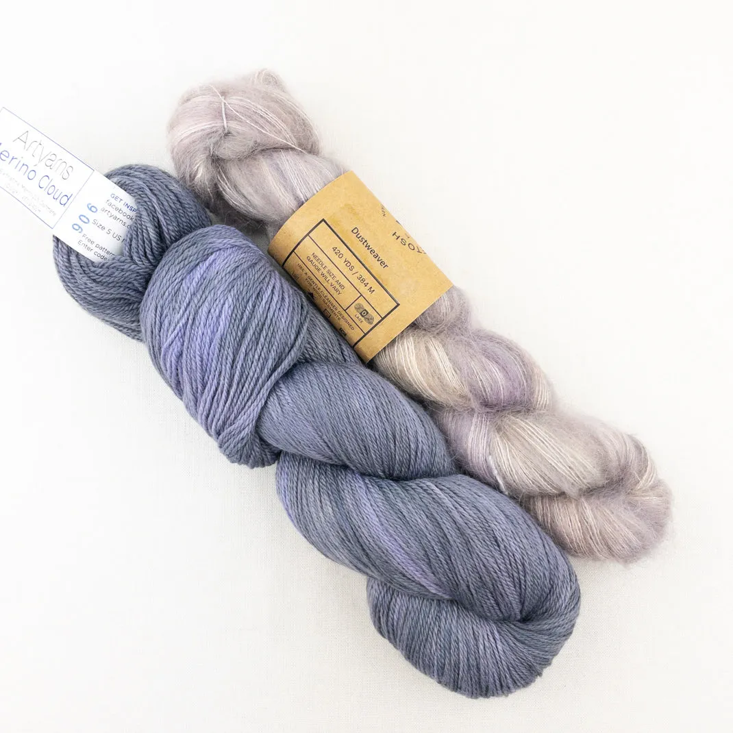 Illuminate Pullover Knitting Kit | Artyarns Merino Cloud & Madelinetosh Impression