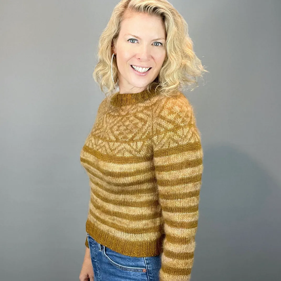 Illuminate Pullover Knitting Kit | Artyarns Merino Cloud & Madelinetosh Impression
