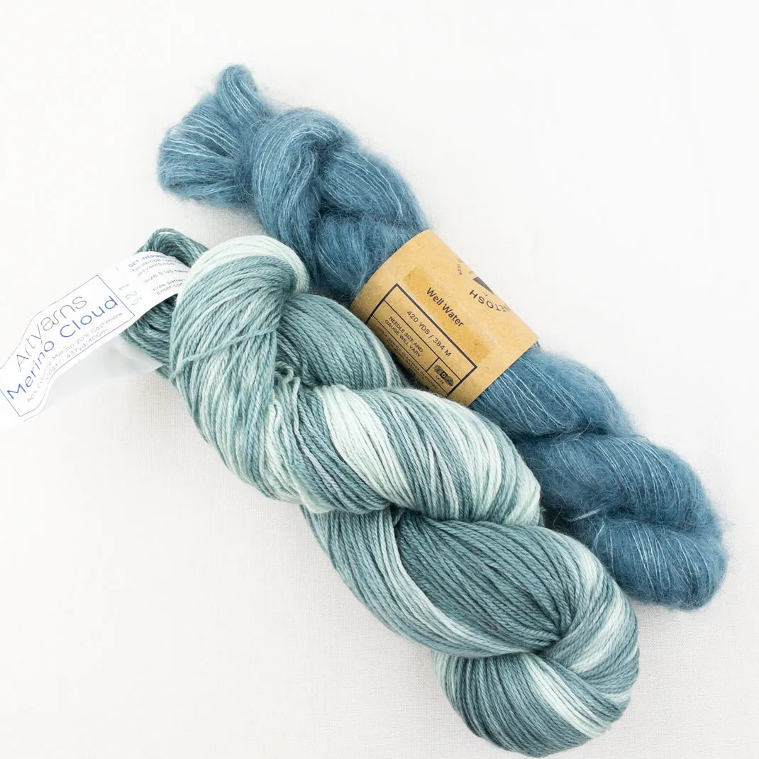 Illuminate Pullover Knitting Kit | Artyarns Merino Cloud & Madelinetosh Impression