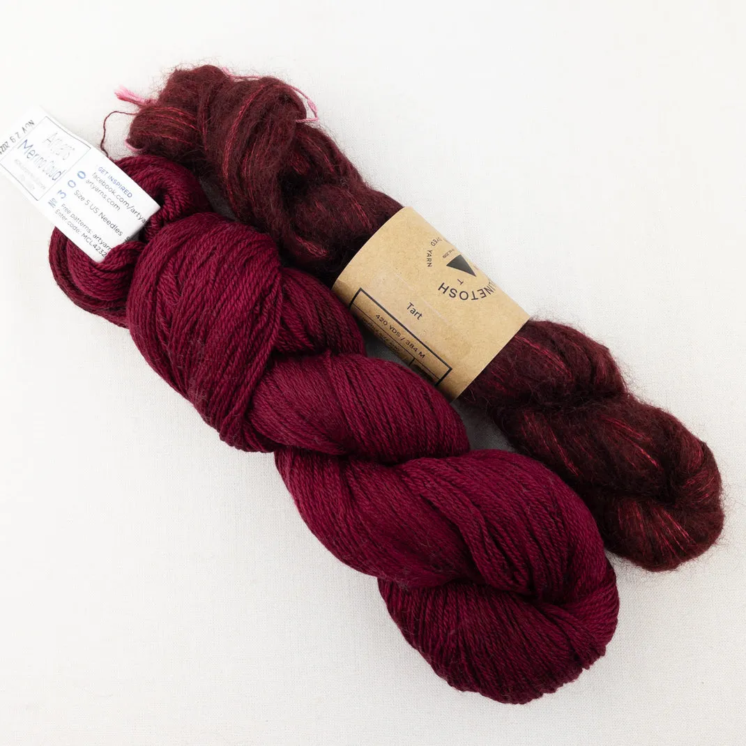 Illuminate Pullover Knitting Kit | Artyarns Merino Cloud & Madelinetosh Impression