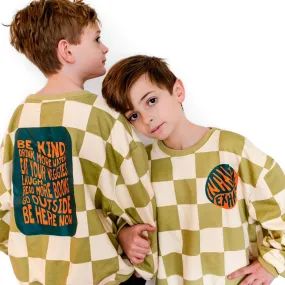 INHALE EXHALE | PRINTED FRONT   BACK | oversized drop shoulder pullover | KIDS