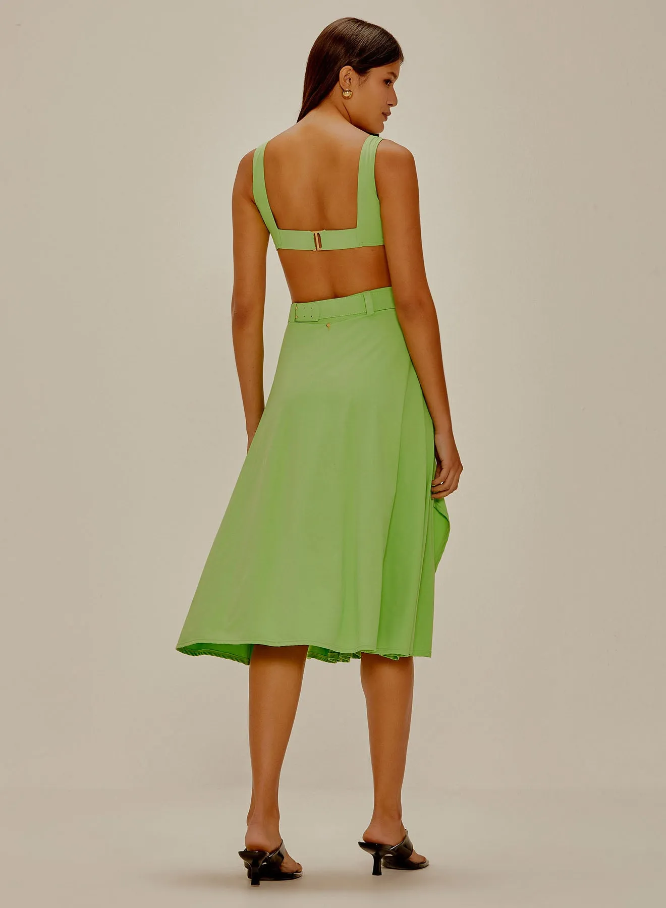 Iris Flower Midi Skirt