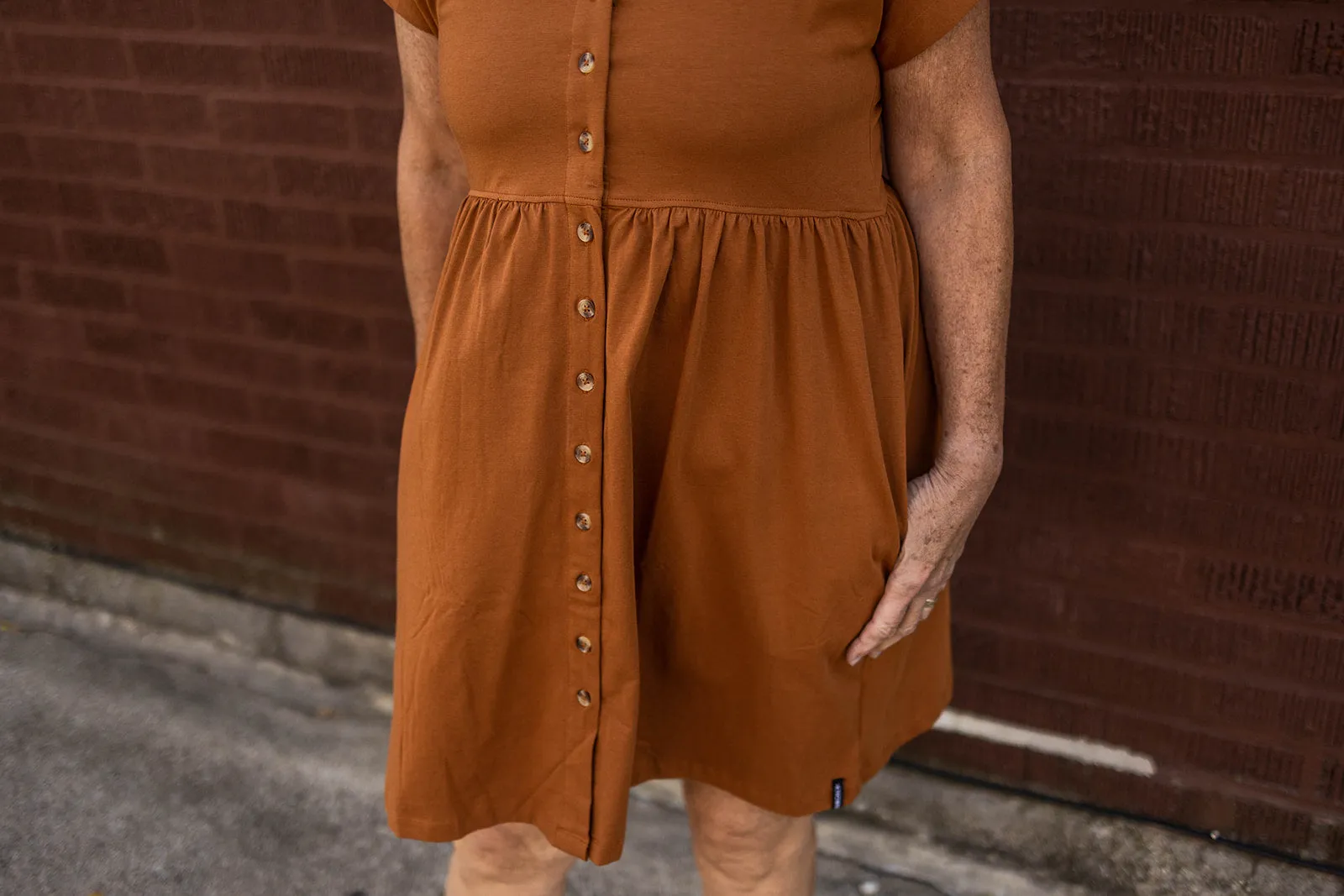 josie dress in camel
