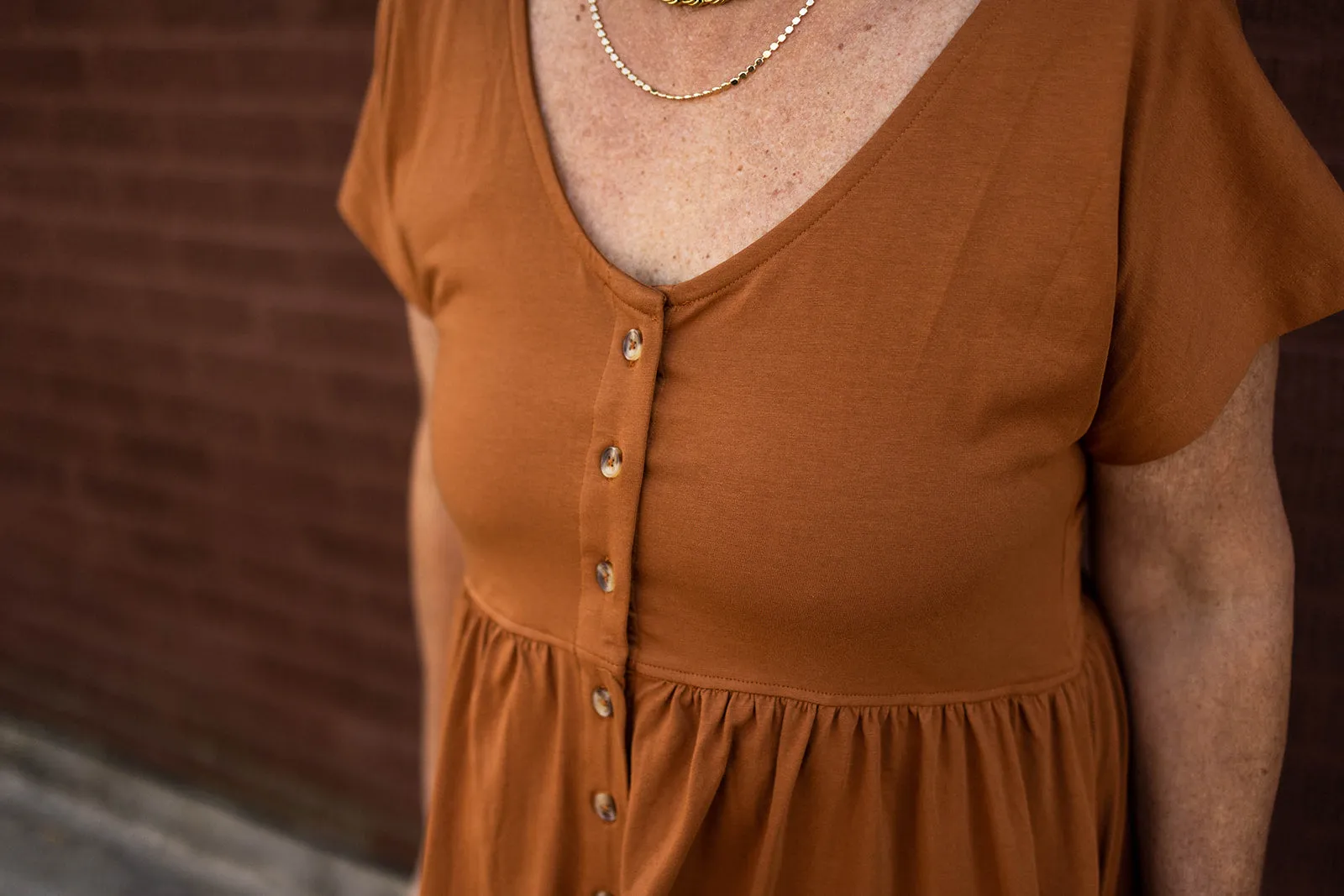 josie dress in camel
