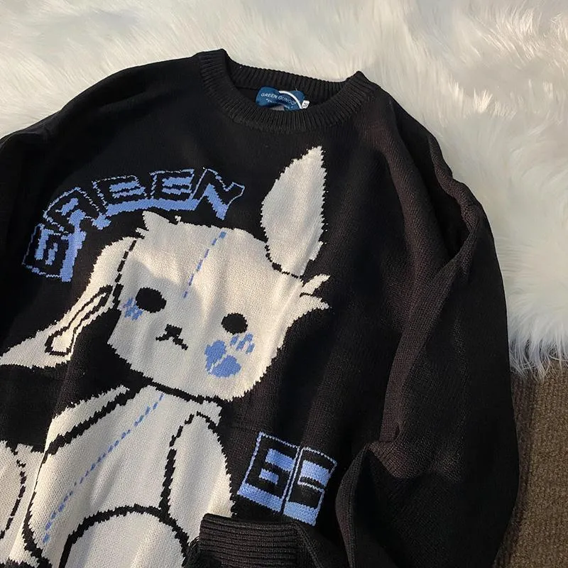 Kawaii E-Girl Bunny Sweatshirt - Embrace Adorable E-Style 🐰🌟