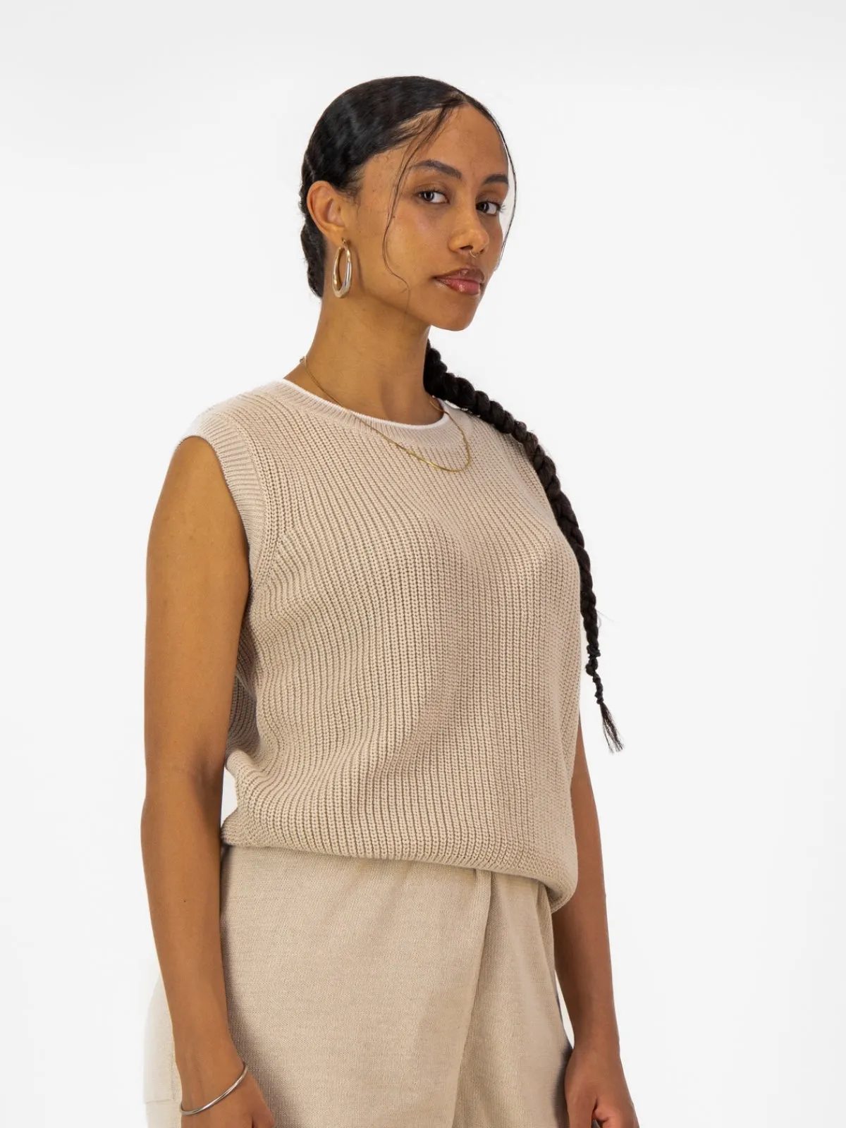 Knitwear Vest - Stone