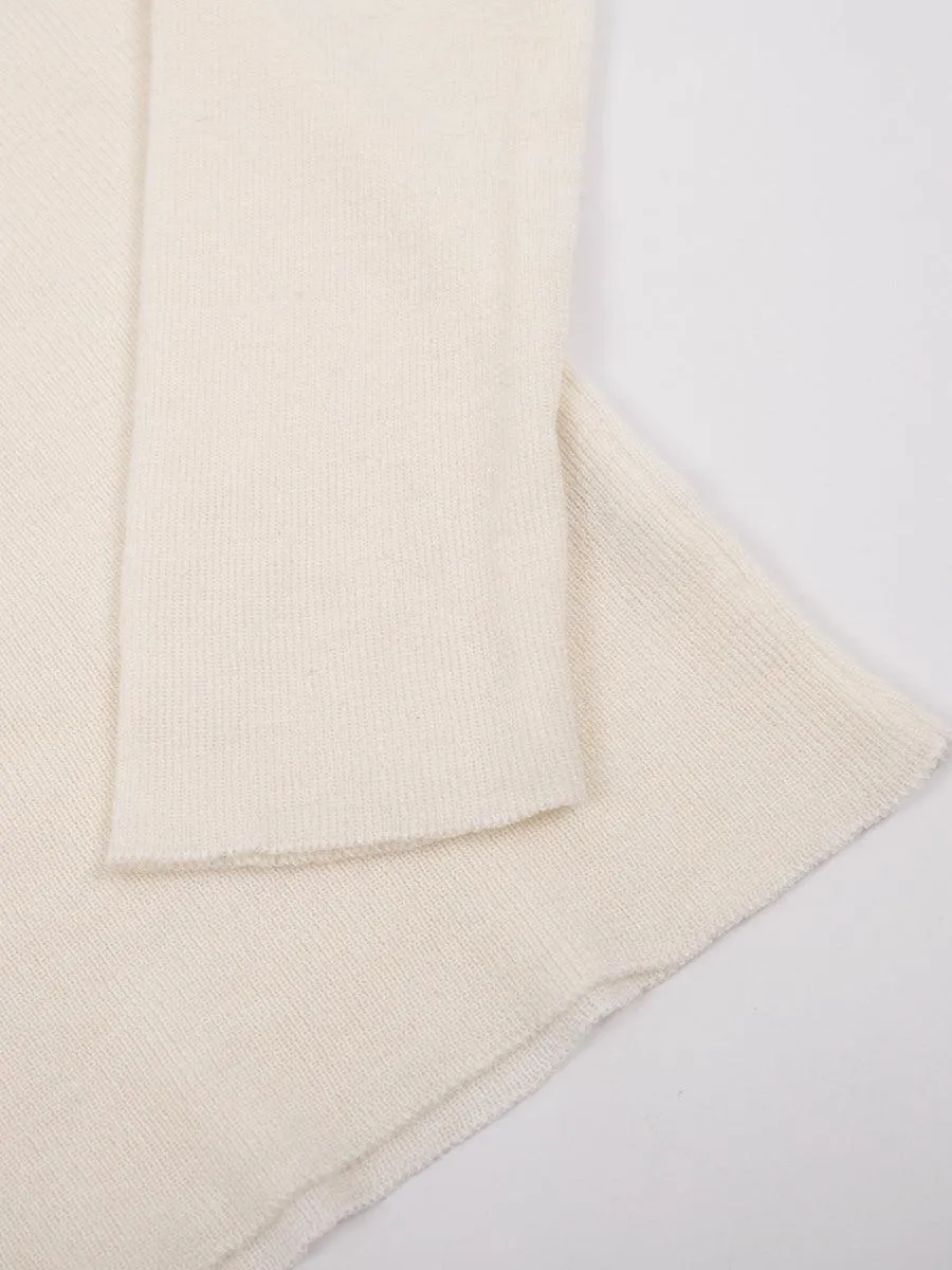 Ladies Solid Color Knit Off Shoulder Pullover Blouse SKT4854