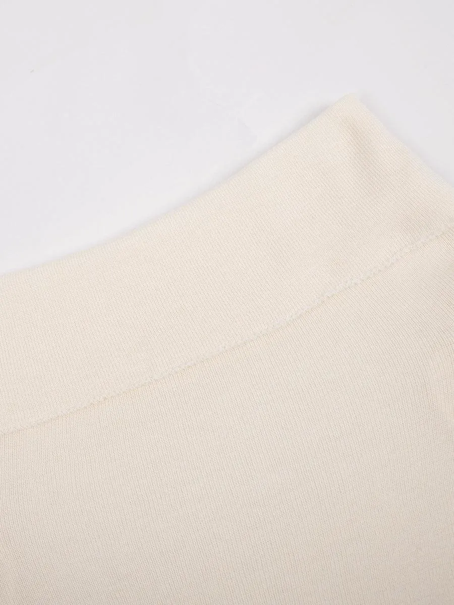 Ladies Solid Color Knit Off Shoulder Pullover Blouse SKT4854