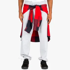 Layered Check Shirt Sweatpants