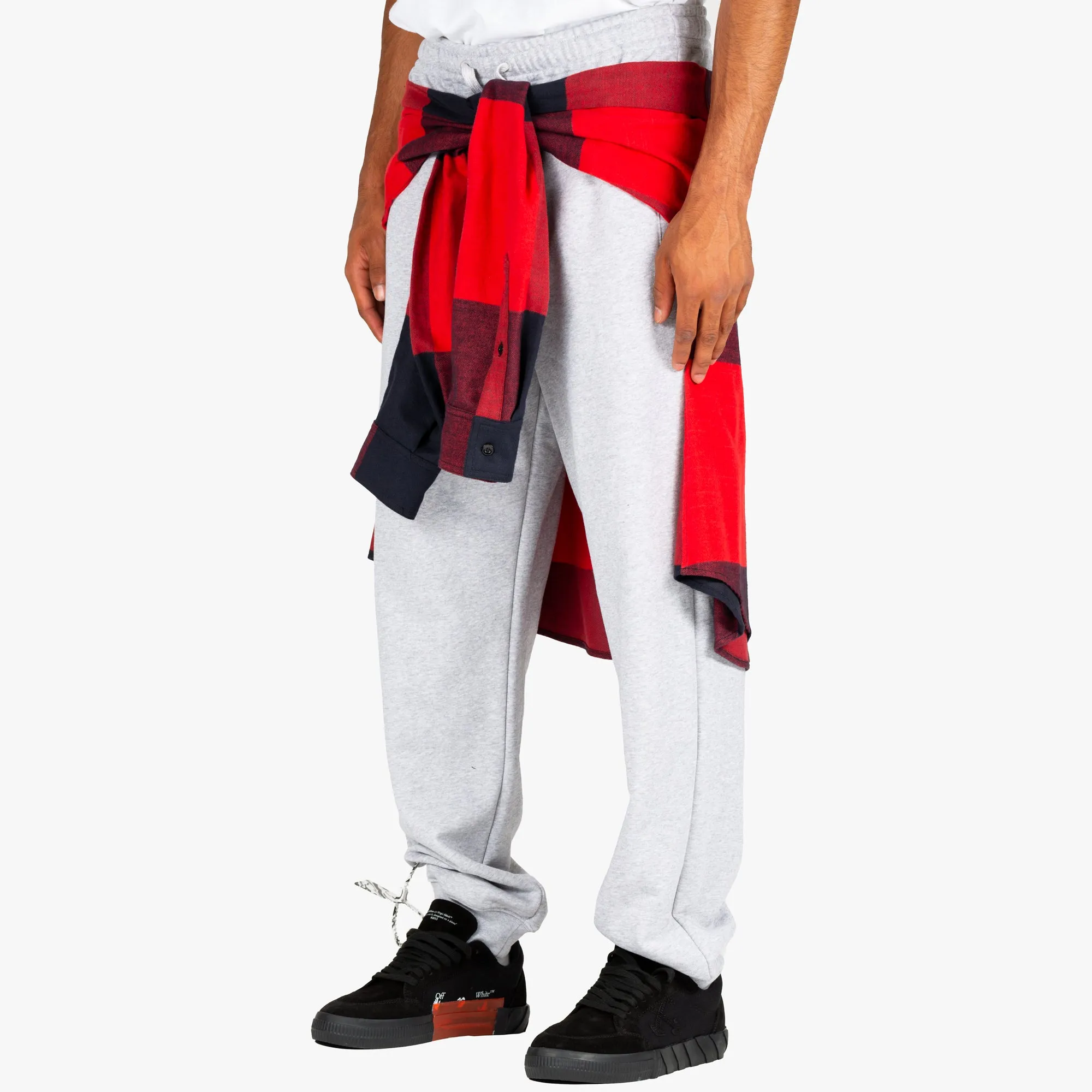 Layered Check Shirt Sweatpants