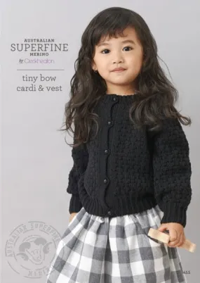 Leaflet 455 - Cleckheaton Tiny Bow Cardi & Vest