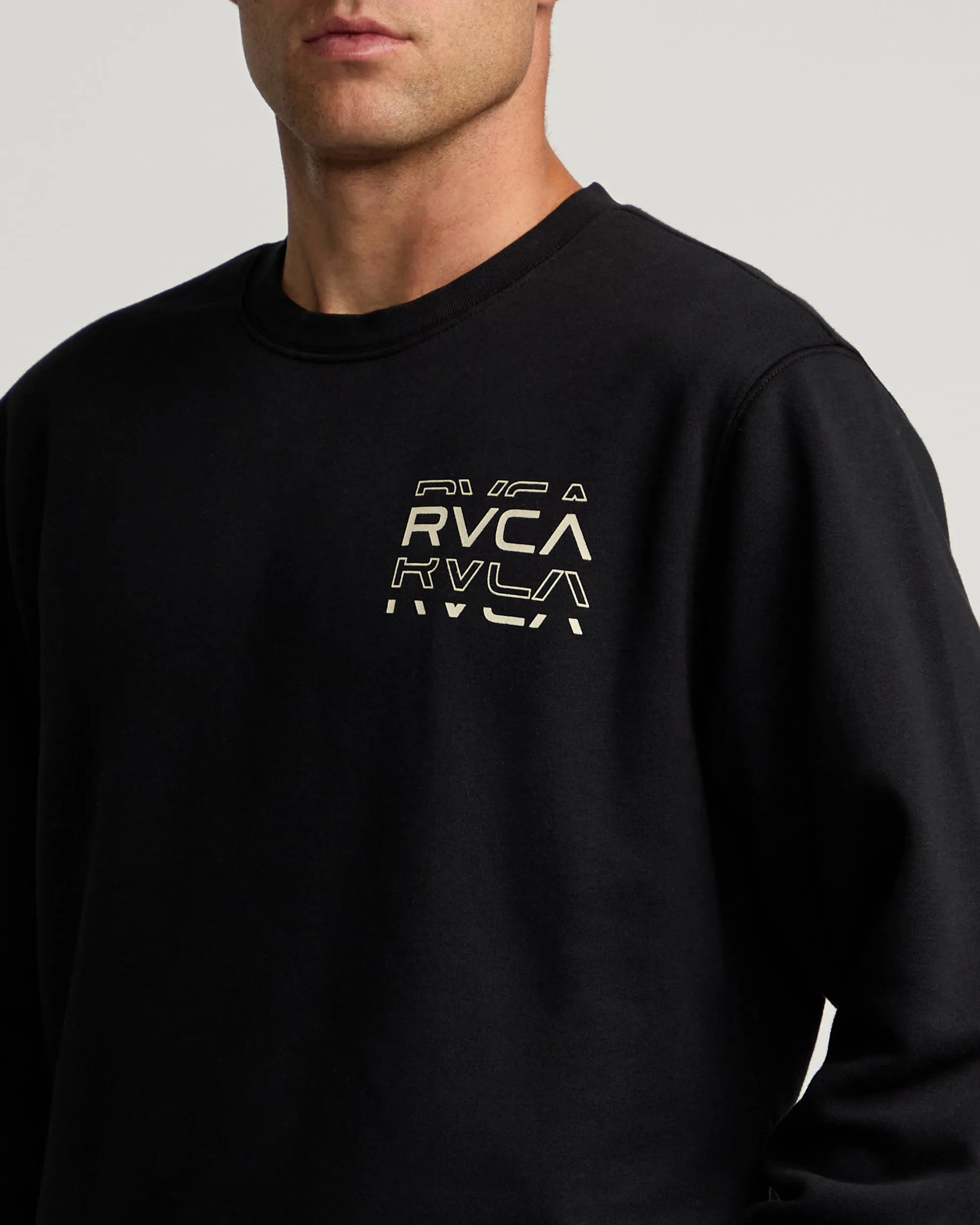 Logo Shatter Crew Sweatshirt - Black
