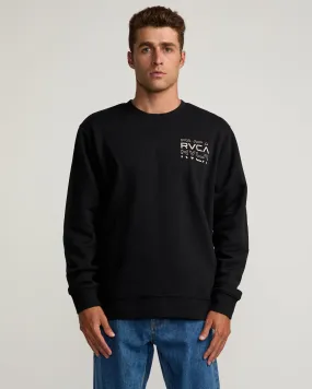 Logo Shatter Crew Sweatshirt - Black