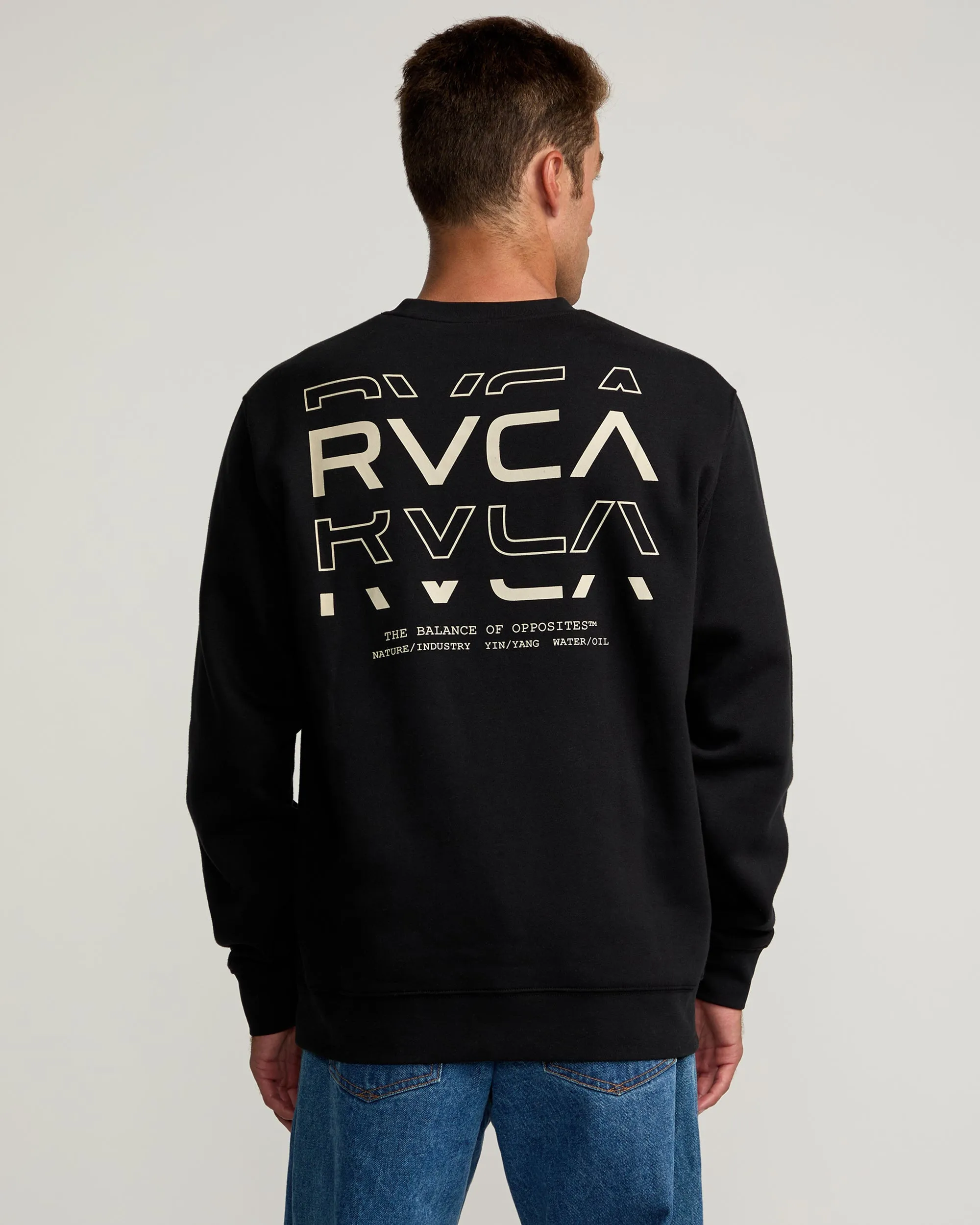 Logo Shatter Crew Sweatshirt - Black