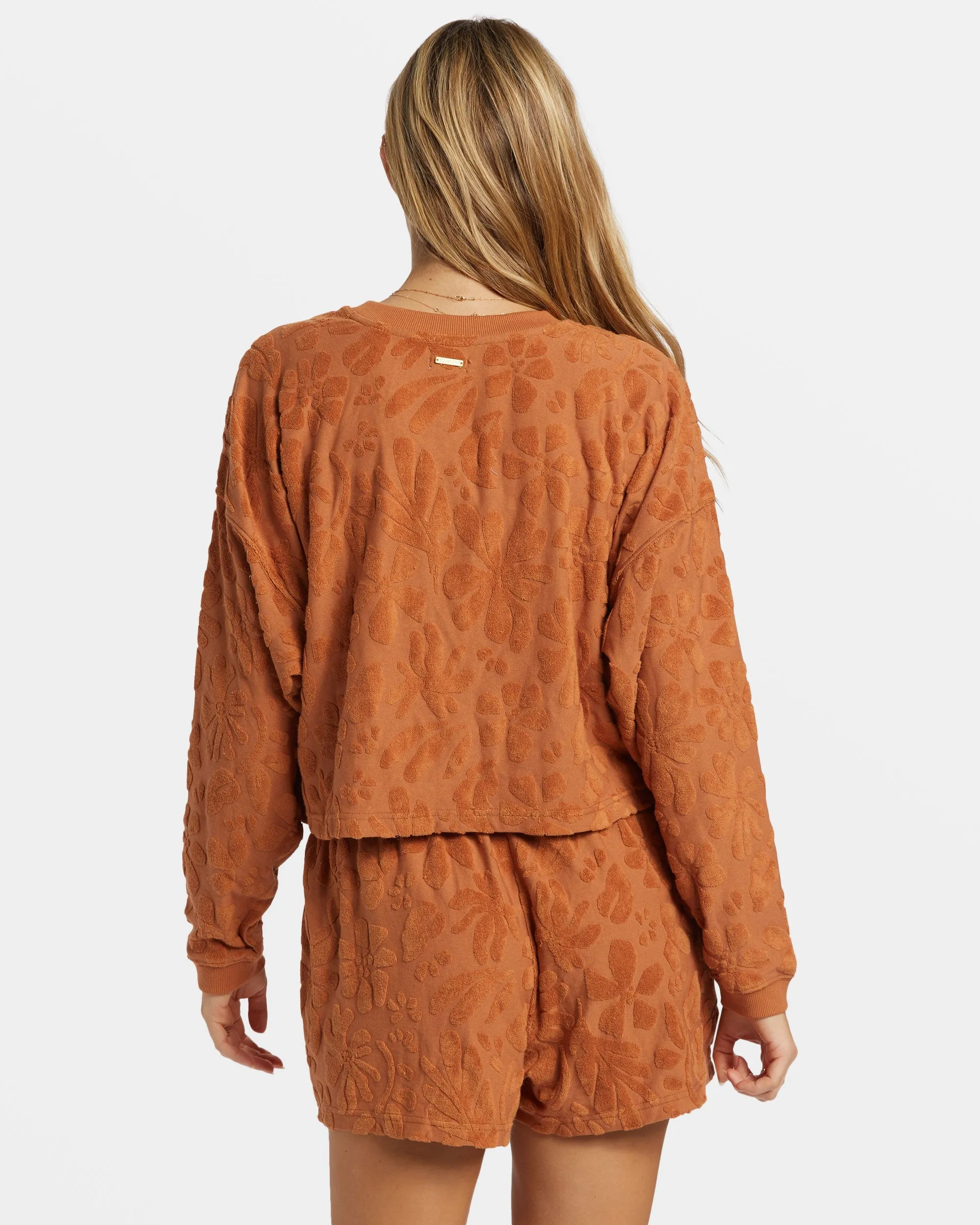 Loosen Up Crew Neck Sweatshirt - Toffee