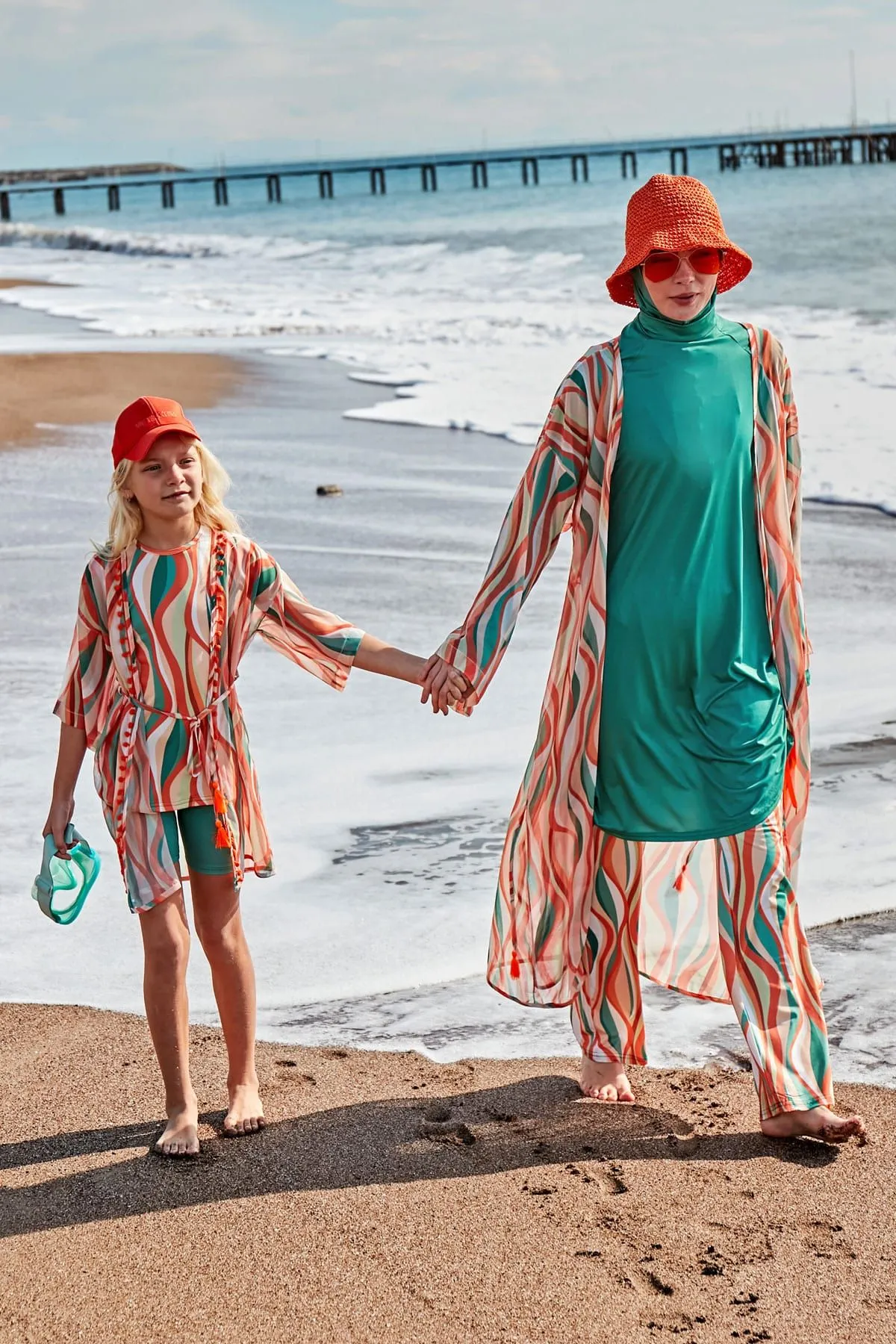 Lycra Green Burkini Modest Swimwear M2493