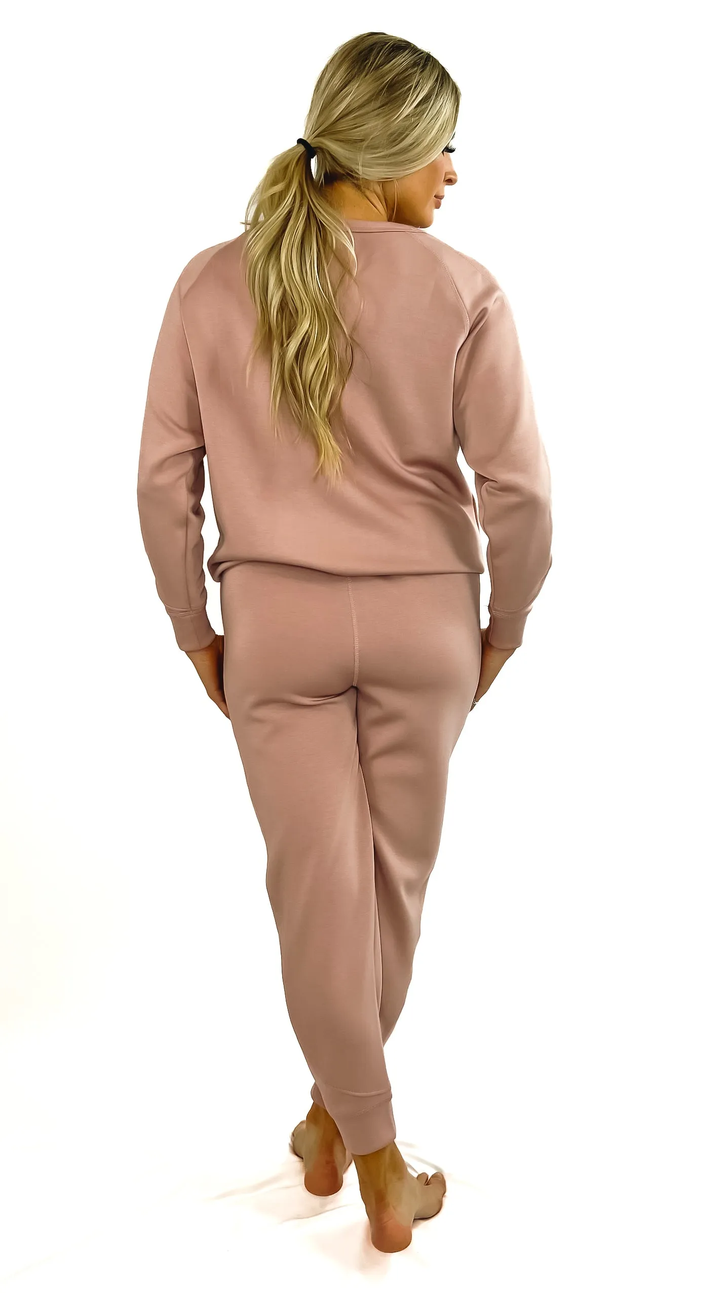Maise Crew Neck Pullover- Rose