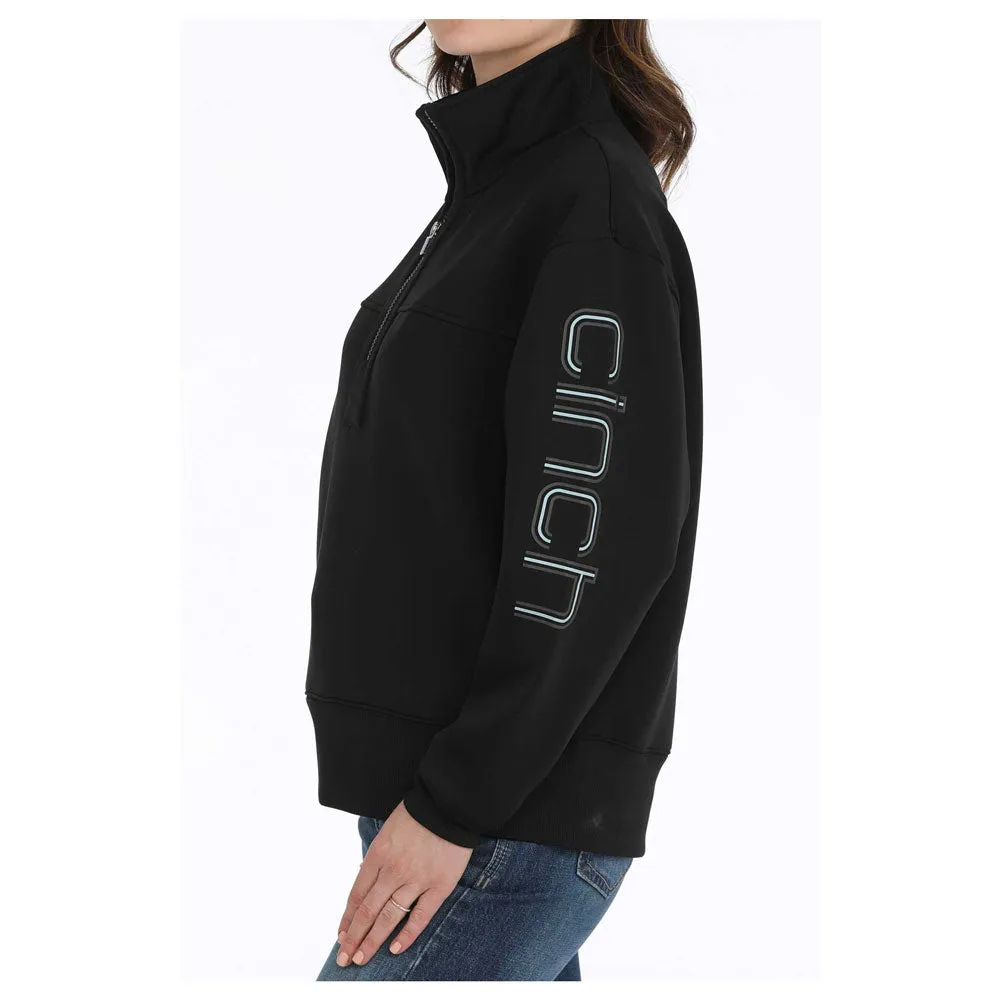 MAK7907001 Cinch Women's Quarter Zip Pullover - Black