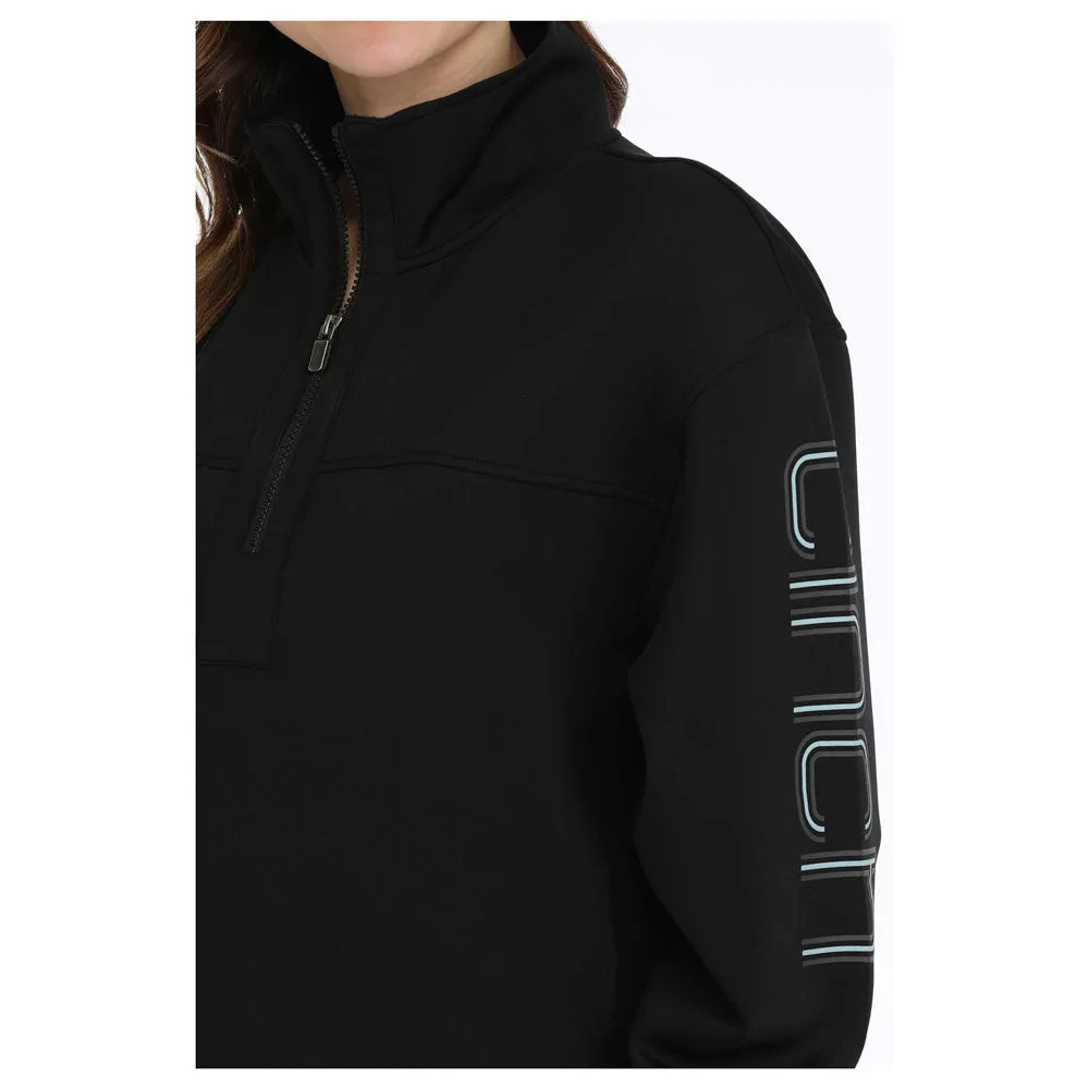 MAK7907001 Cinch Women's Quarter Zip Pullover - Black
