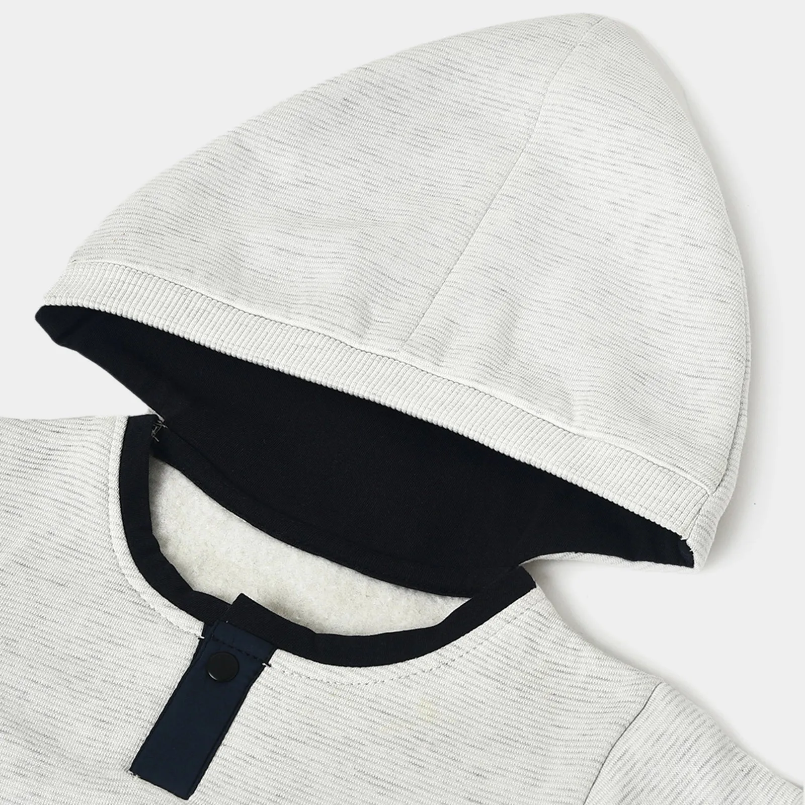 Misty White Hooded Pullover Sweatshirt