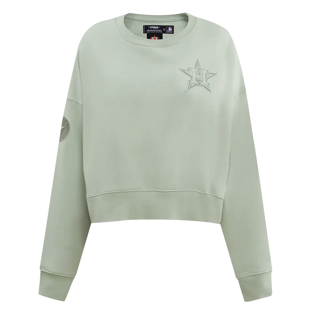 MLB HOUSTON ASTROS NEUTRAL WOMEN'S CREWNECK (MOSS)