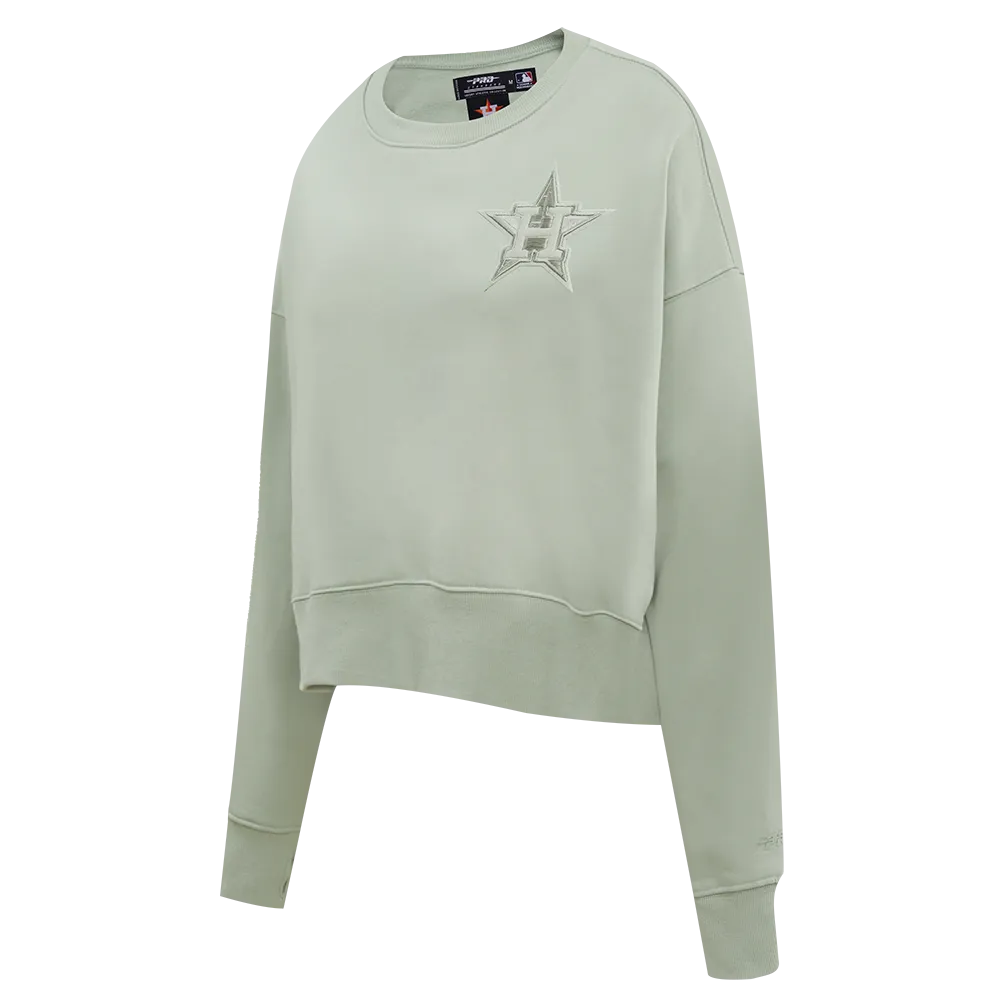 MLB HOUSTON ASTROS NEUTRAL WOMEN'S CREWNECK (MOSS)