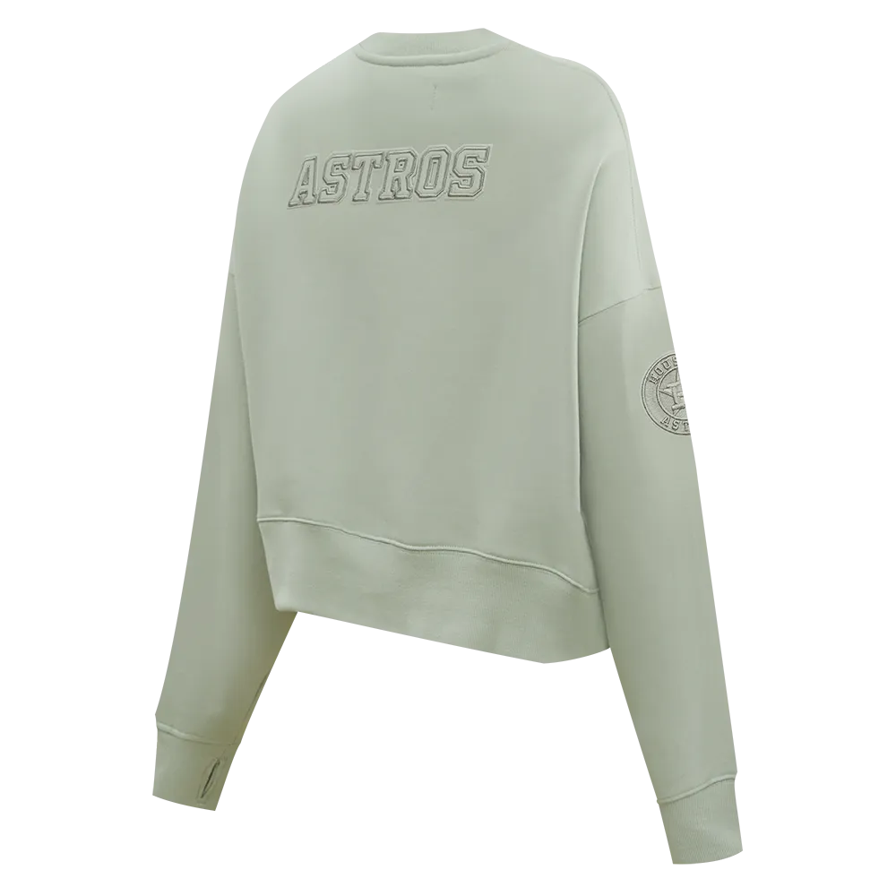 MLB HOUSTON ASTROS NEUTRAL WOMEN'S CREWNECK (MOSS)