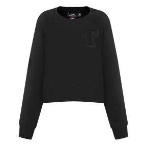 MLB TEXAS RANGERS NEUTRAL WOMEN'S CREWNECK (BLACK)