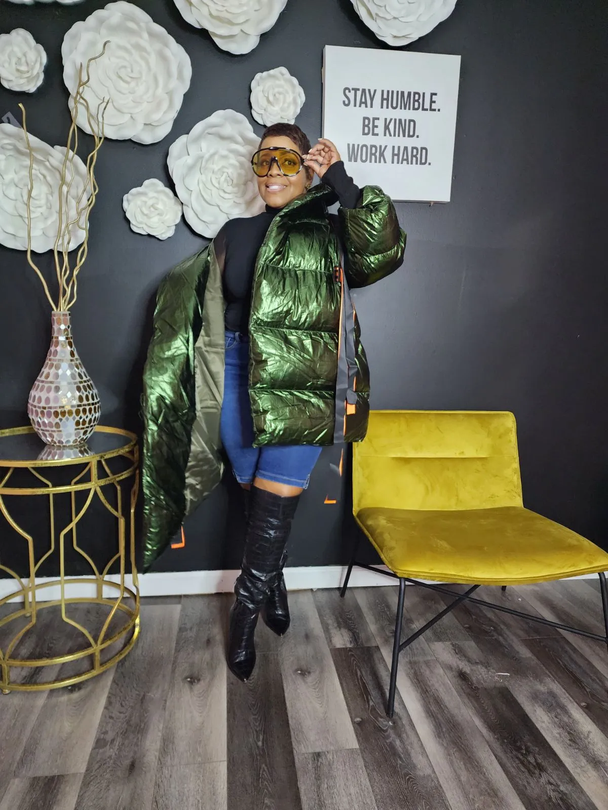 Money Bag Asymmetric Avant Garde Puffer Coat