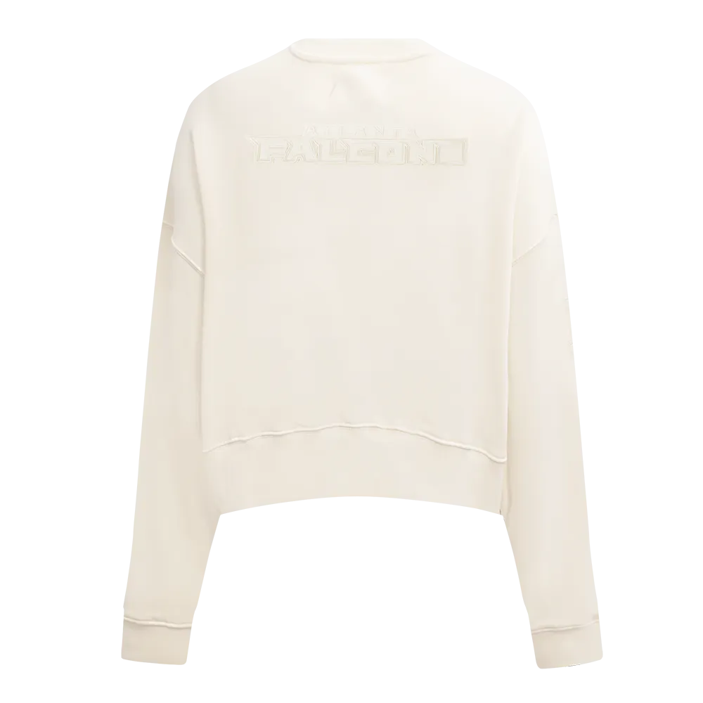 NFL ATLANTA FALCONS NEUTRAL WOMEN'S FLC CREWNECK (EGGSHELL)