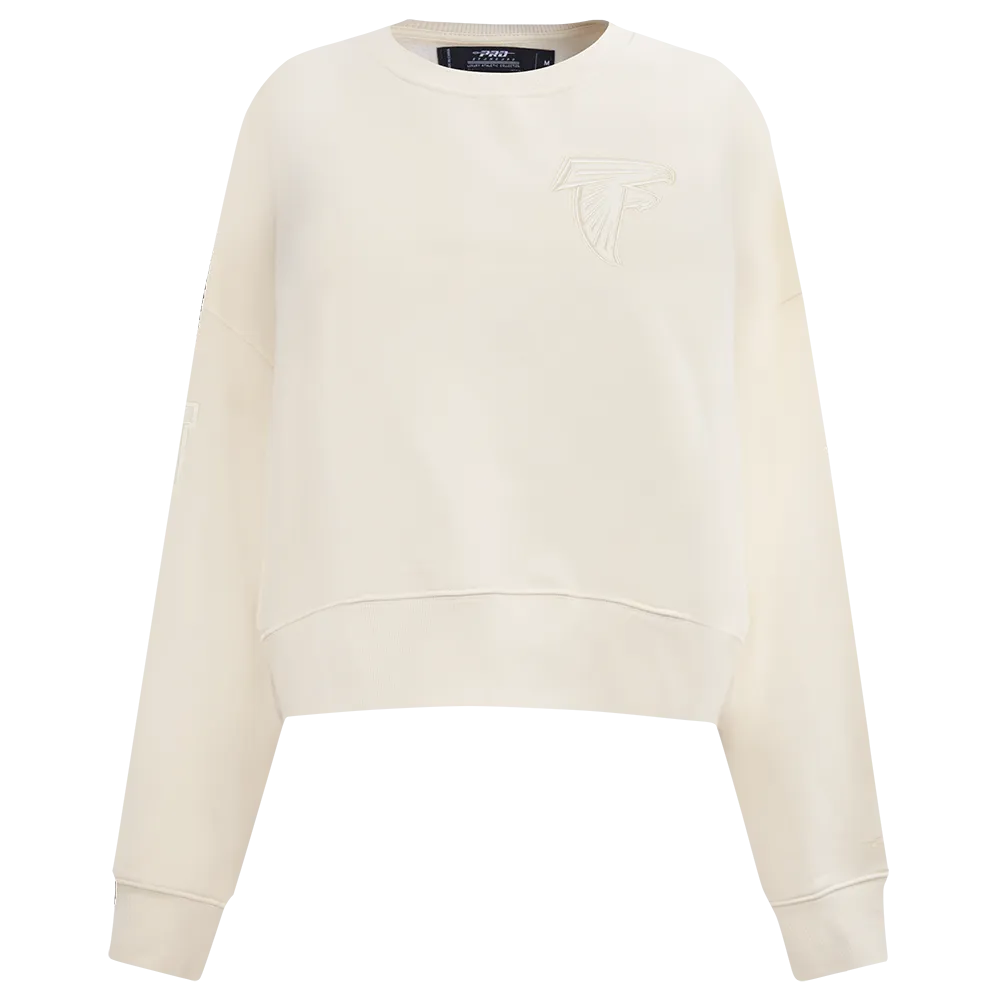 NFL ATLANTA FALCONS NEUTRAL WOMEN'S FLC CREWNECK (EGGSHELL)