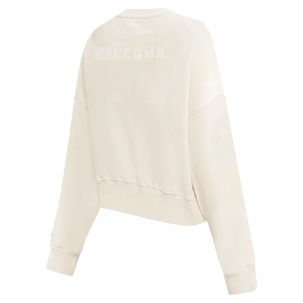NFL ATLANTA FALCONS NEUTRAL WOMEN'S FLC CREWNECK (EGGSHELL)