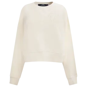 NFL ATLANTA FALCONS NEUTRAL WOMEN'S FLC CREWNECK (EGGSHELL)