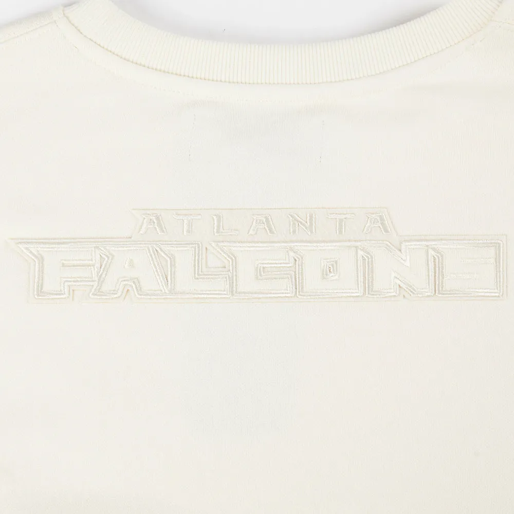 NFL ATLANTA FALCONS NEUTRAL WOMEN'S FLC CREWNECK (EGGSHELL)